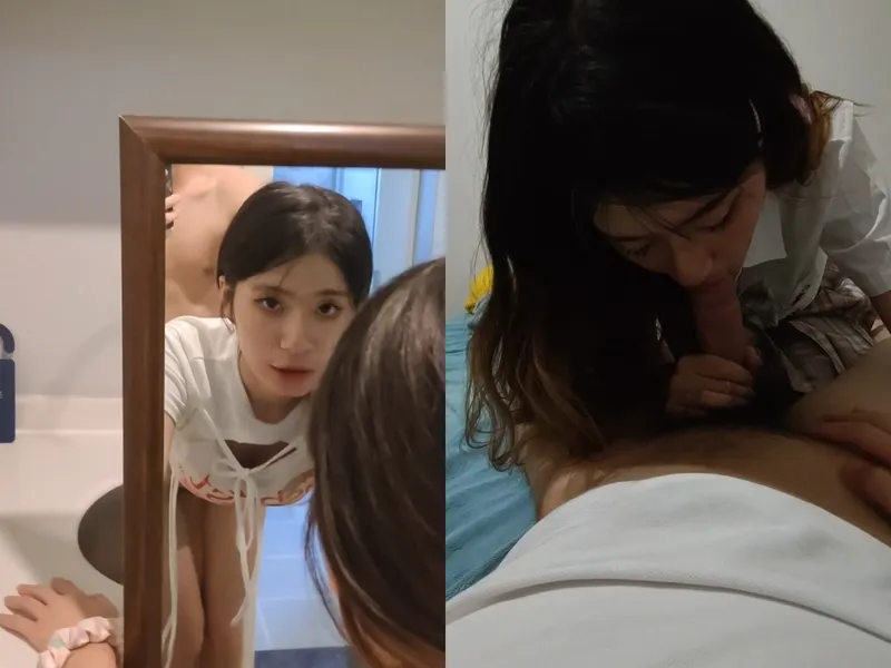 Chị tỷ thiên thần kiểu doggy trước gương sướng tê tái